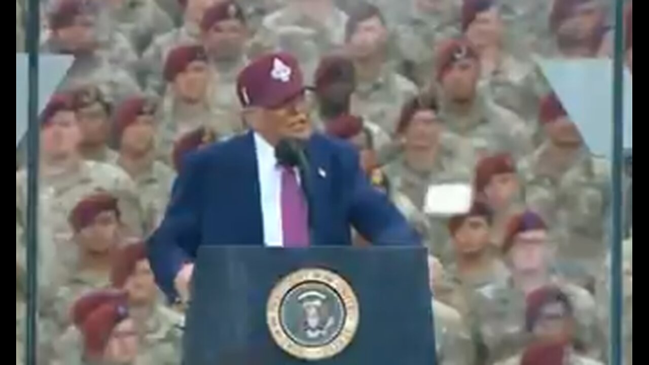 6/11/2025 - Trump Ft. Bragg - talks Anarchy / Enemies / hints treason! Saturday will be big day!