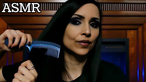 ASMR Hair Brushing with Whispers