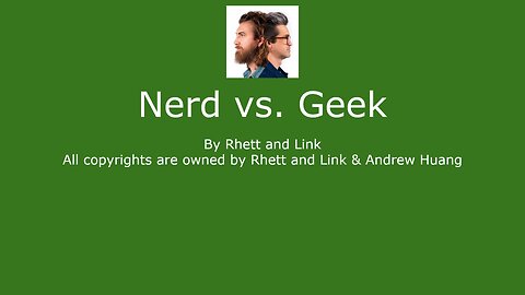 Nerd vs Geek