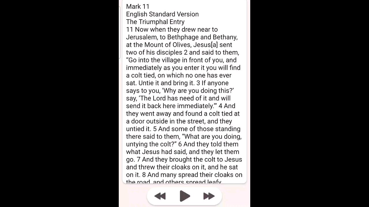 Mark Chapter 11 ESV