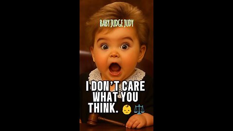 Baby judge Judy- i don't care what you think..!!