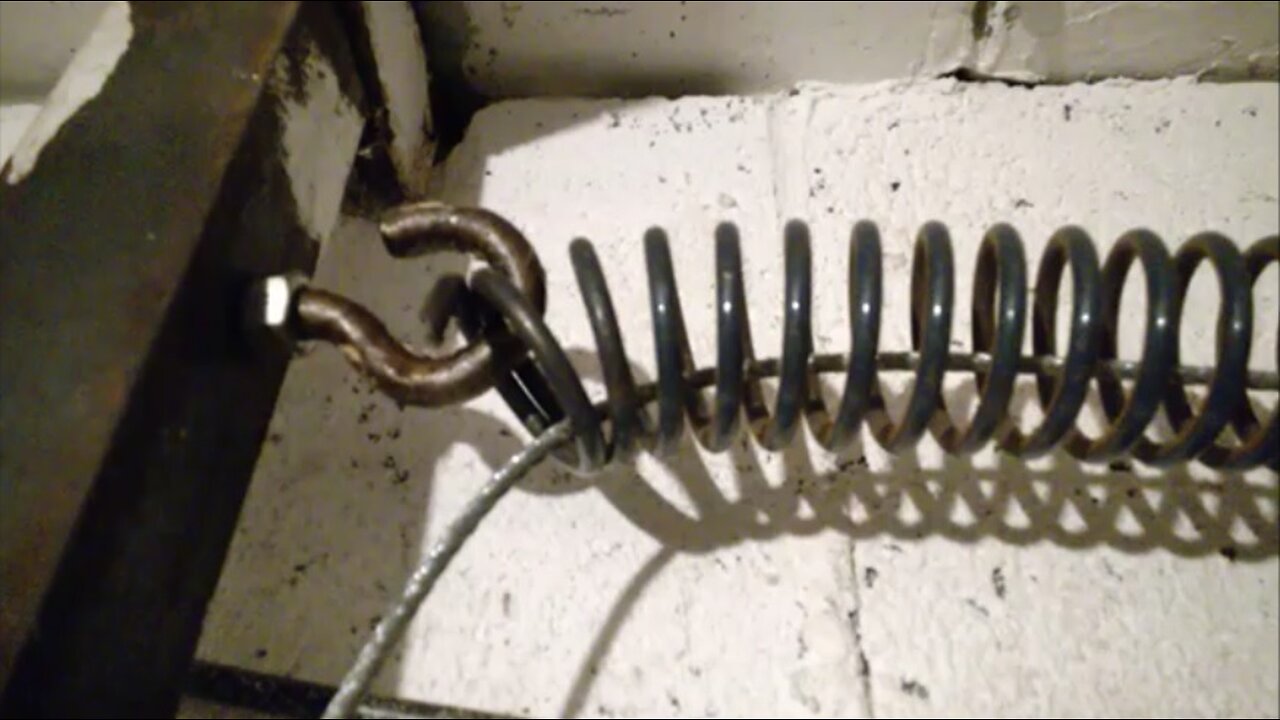 Broken garage door extension spring trick