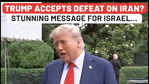 Trump Accepts Defeat On Iran Sometimes… Message Shocks Israel; IDF Alone In War | USA| Nuclear