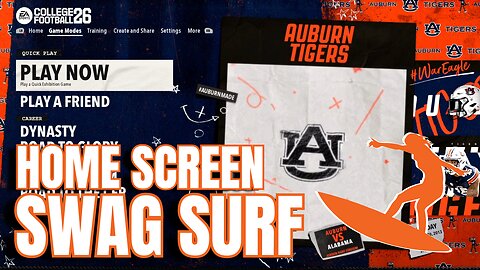 Auburn Marching Band Plays Swag Surf | College Football 26