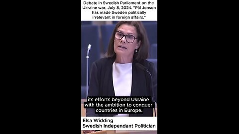 Elsa Widding - Pål Jonson has made Sweden foreign policy irrelevant