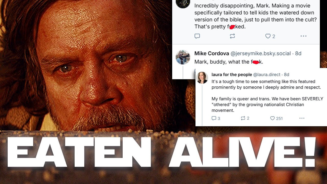 Mark Hamill EATEN ALIVE by Bluesky Over The King of Kings, Returns to X...