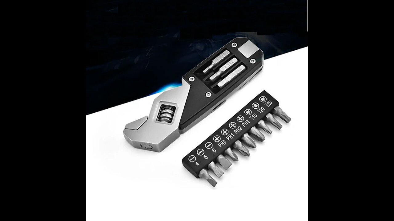 Multi-Function Portable Stainless Steel Adjustable and Foldable Allen Wrench With Screwdriver