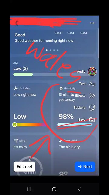 Wales humidity today is 98% 21/09/2025
