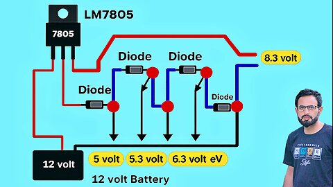 Diode + LM7805 Voltage Regulator Explained #sciencefiction #moon #VoltageRegulator