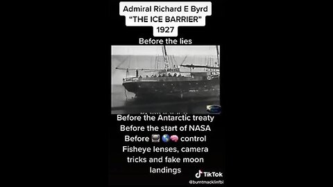 The Ice wall filmed by Admiral Byrd during his expedition before the lies began. 🧊