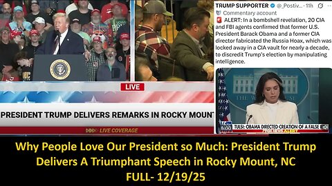 Why People Love Our President so Much: President Trump Delivers A Triumphant Speech in Rocky Mount, NC – FULL- 12/19/25