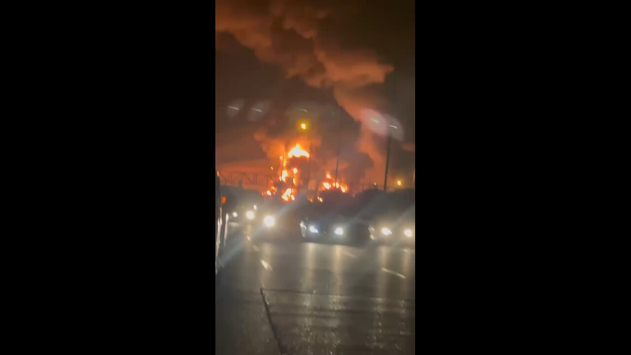 Fuel on fire in Teheran.