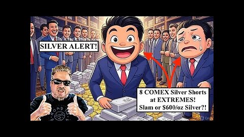 SILVER ALERT! 8 COMEX Silver SHORTS at EXTREMES! Slam or $600/oz Silver ! HODL Through! (Bix Weir)