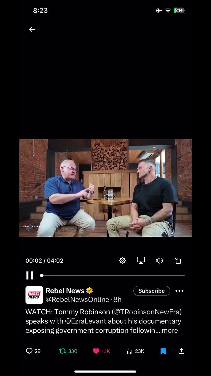 Rebel News : Tommy Robinson interview : out of prison