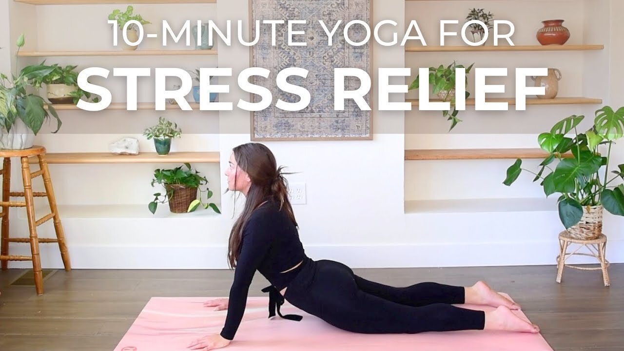 10-Minute Yoga for Stress Relief | Yoga to Reduce Stress and Anxiety