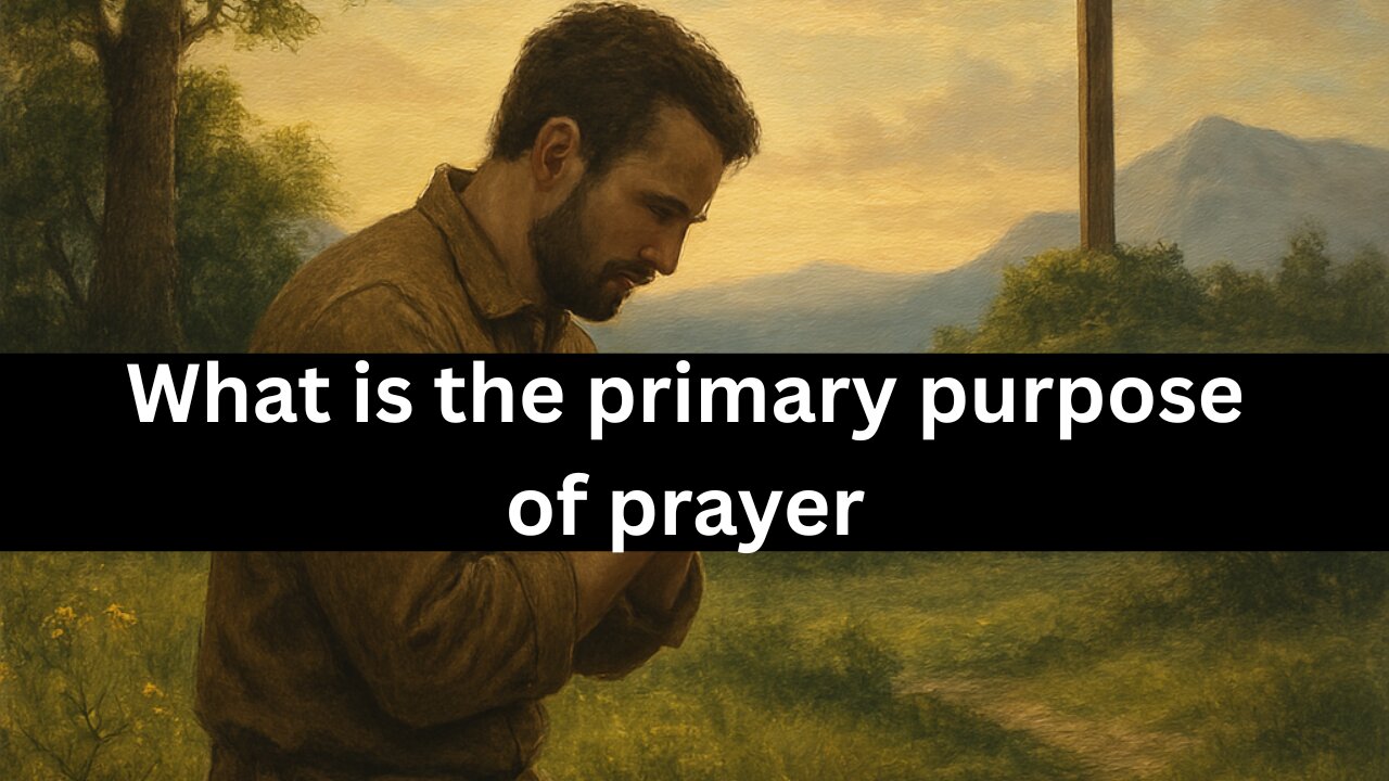 What is the primary purpose of prayer according to the Bible?