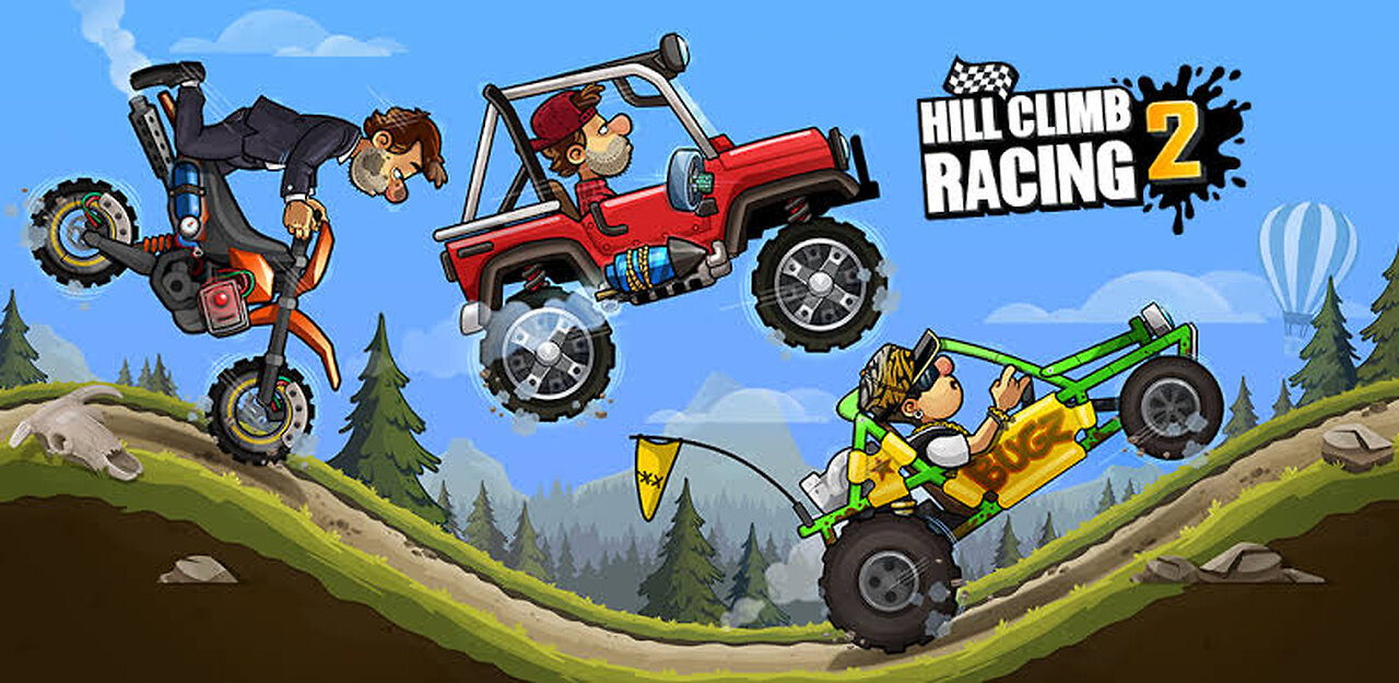 Hill Climb Racing 2 Moon Level Gameplay – High Score Run 🏎