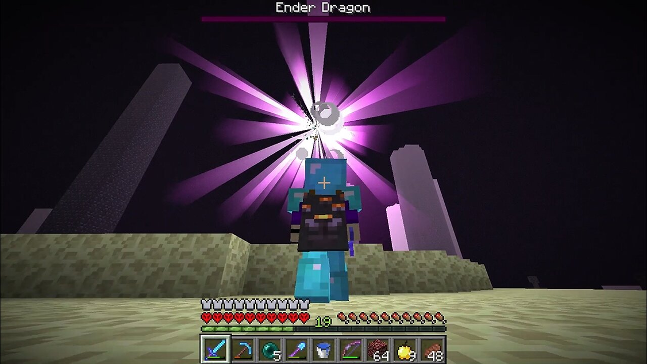 Beating the Ender Dragon in Hardcore Minecraft!