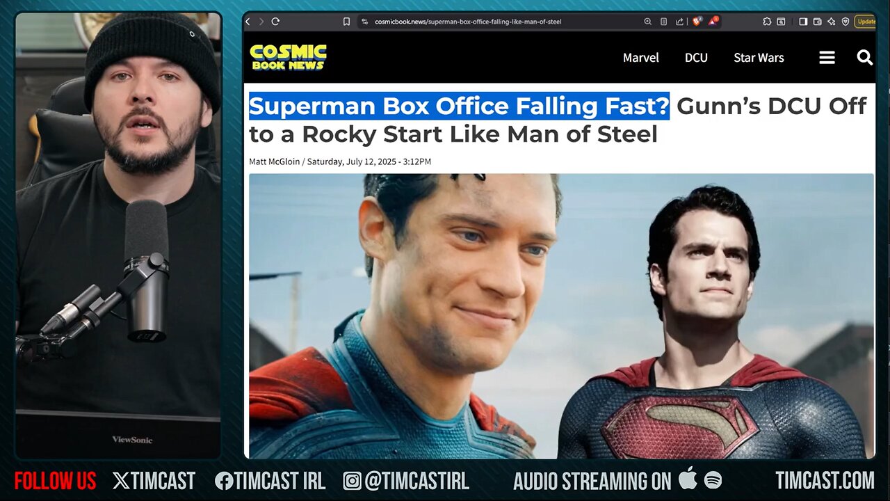 Superman UNDERPERFORMING, Despite Rave Reviews Film May NOT Make It And NOT For Being WOKE