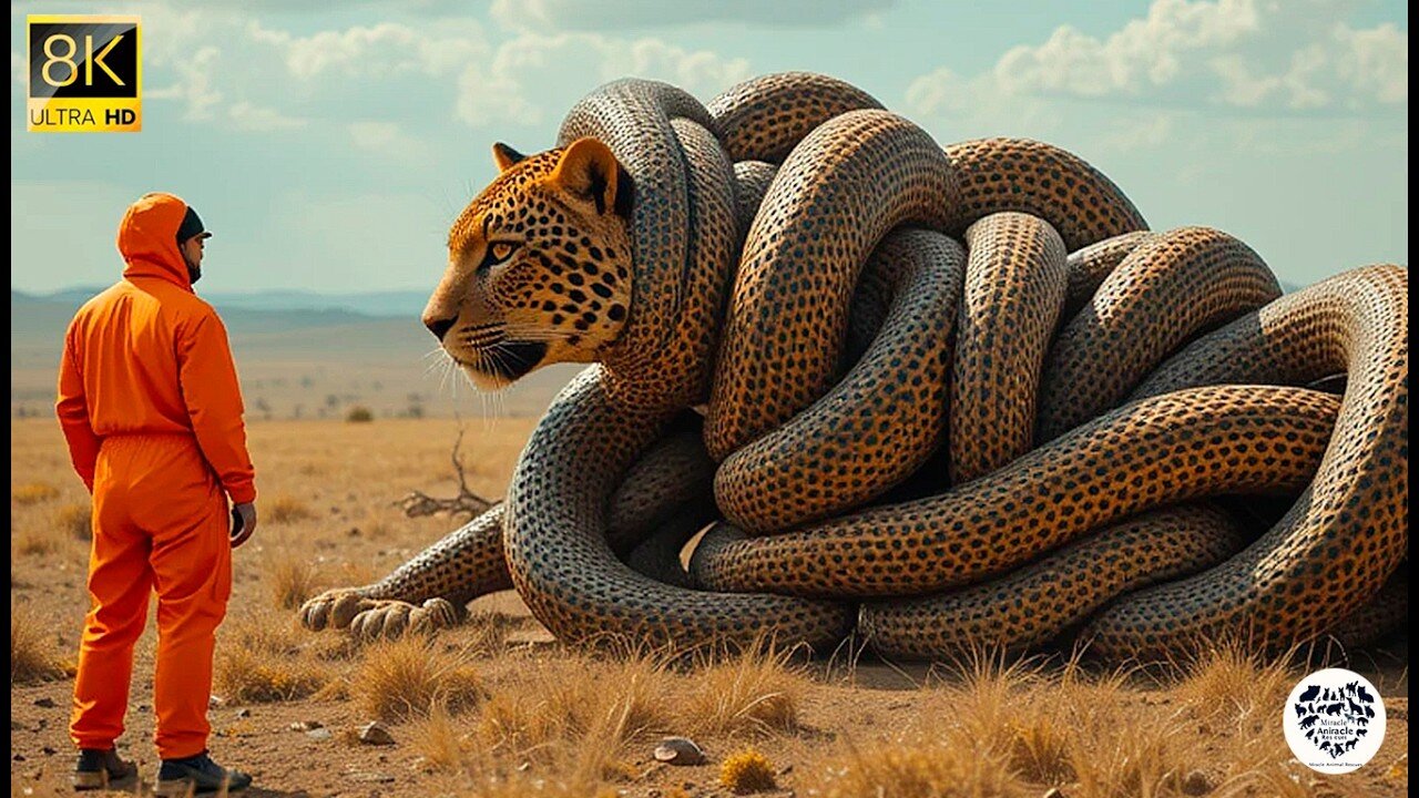 LEOPARD covered in venomous snakes rescued by brave team