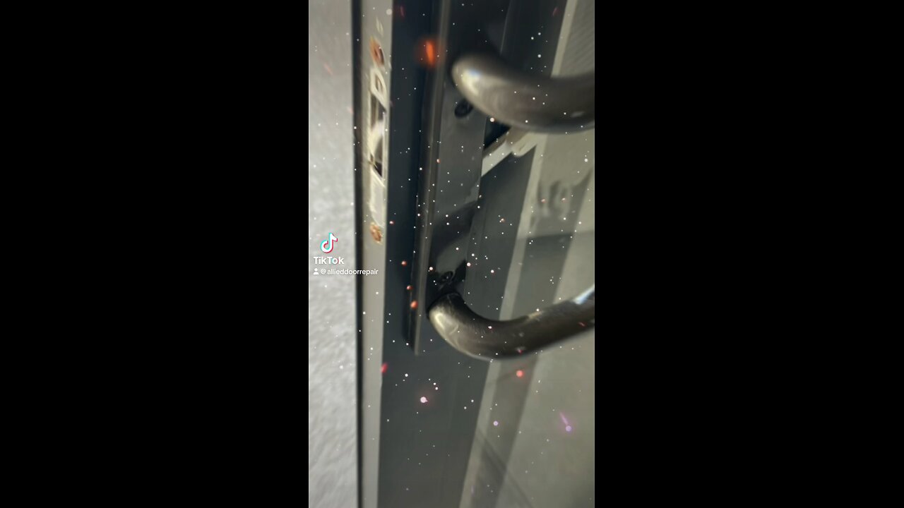 Hurricane impact sliding glass door lock and handle replacement in Deerfield Beach, Fl.