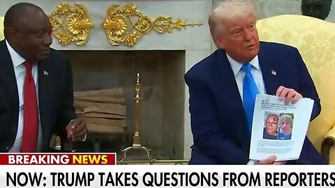 🧾'You're terrible' Trump goes off after reporter asks about Qatari plane, shows receipts of DEATHS🧾 #TRUMP #MAGA #SOUTHAFRICA #WHITE #FARMER #GENOCIDE 🧾