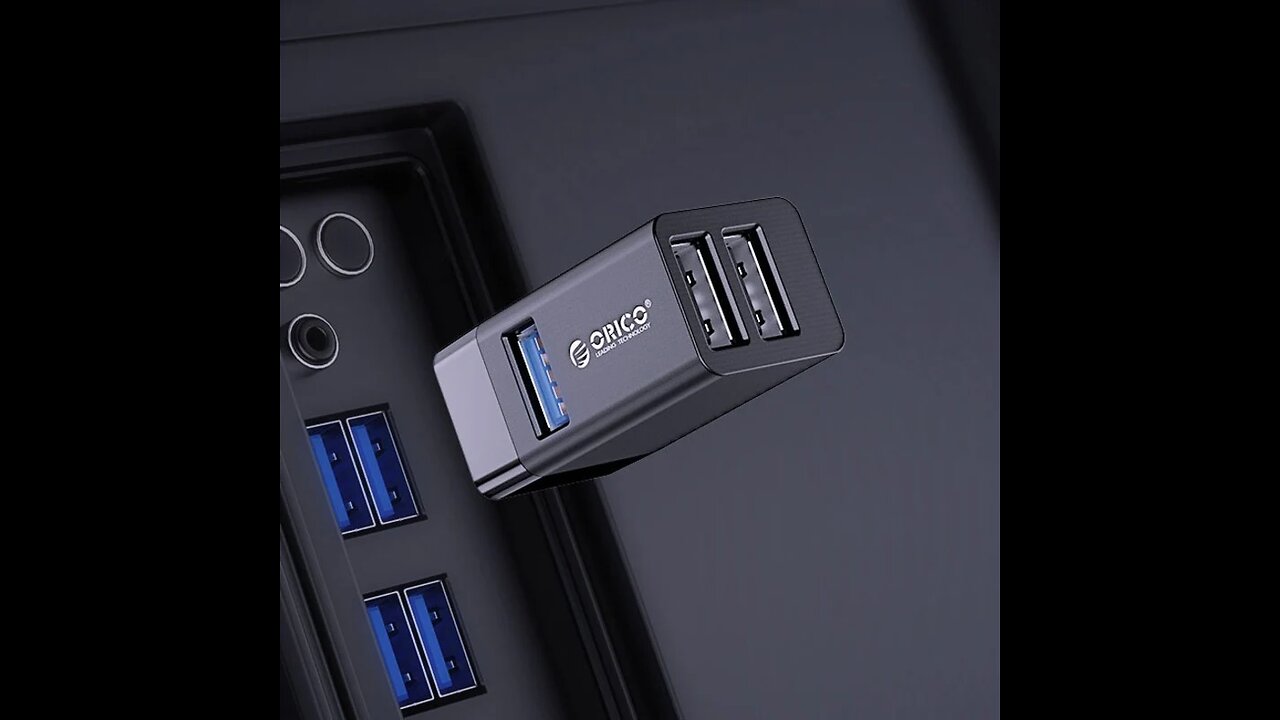 3-in-1 Mini USB Hub, with Super Compact Design, USB3.0 Output, & Widely Compatible, for Home &Office