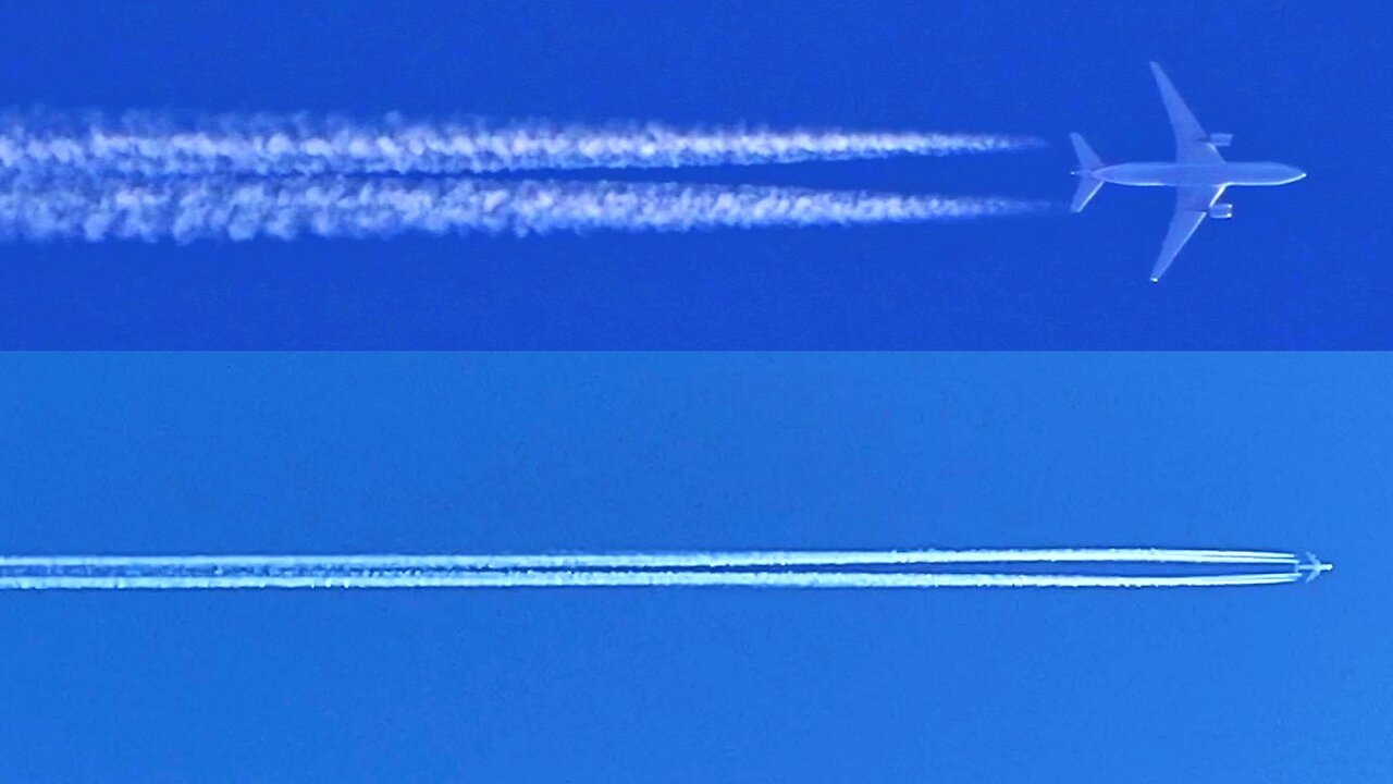 Airplanes & Plane Trails 9 - Spotting, watching and zooming up close to high altitude aircraft