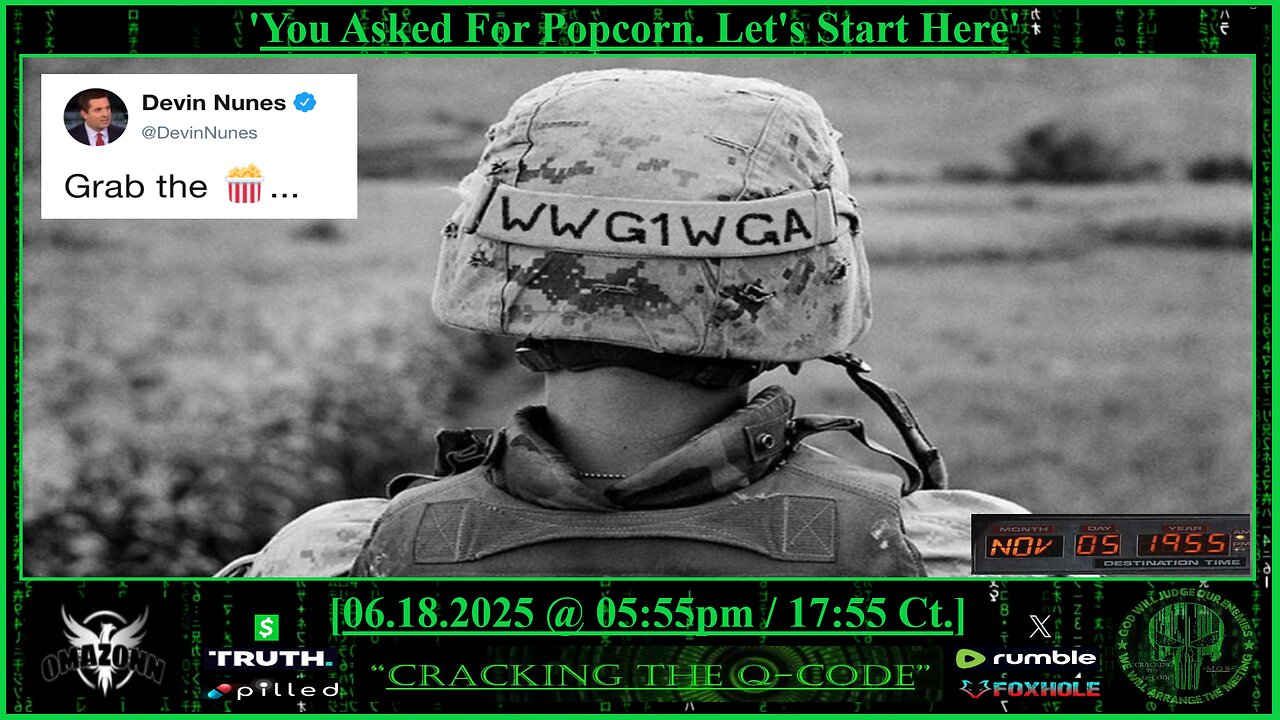 "CRACKING THE Q-CODE" ~ 'You Asked For Popcorn. Let's Start Here'