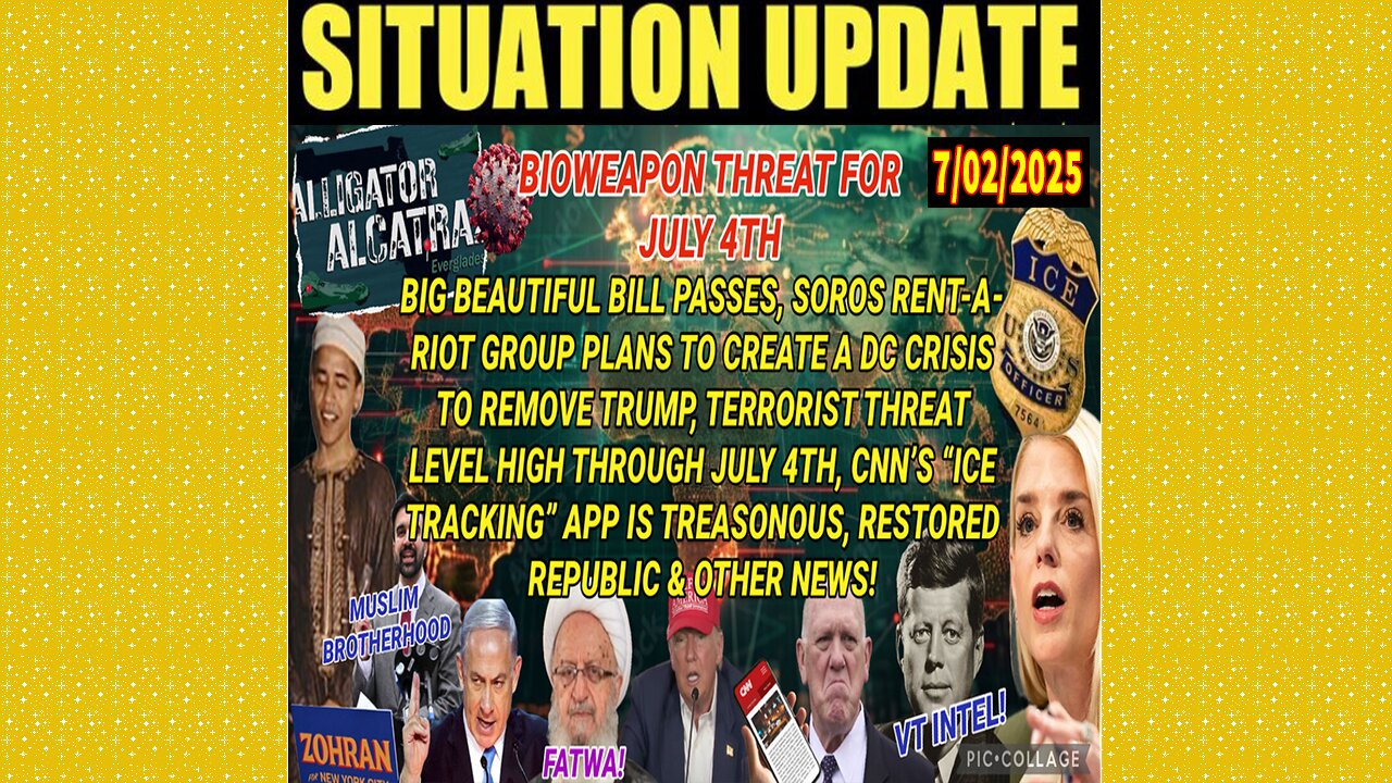 SITUATION UPDATE 7/2/25 - Soros Rent-A- Riot Group Plans To Create A Dc Crisis To Remove Trump