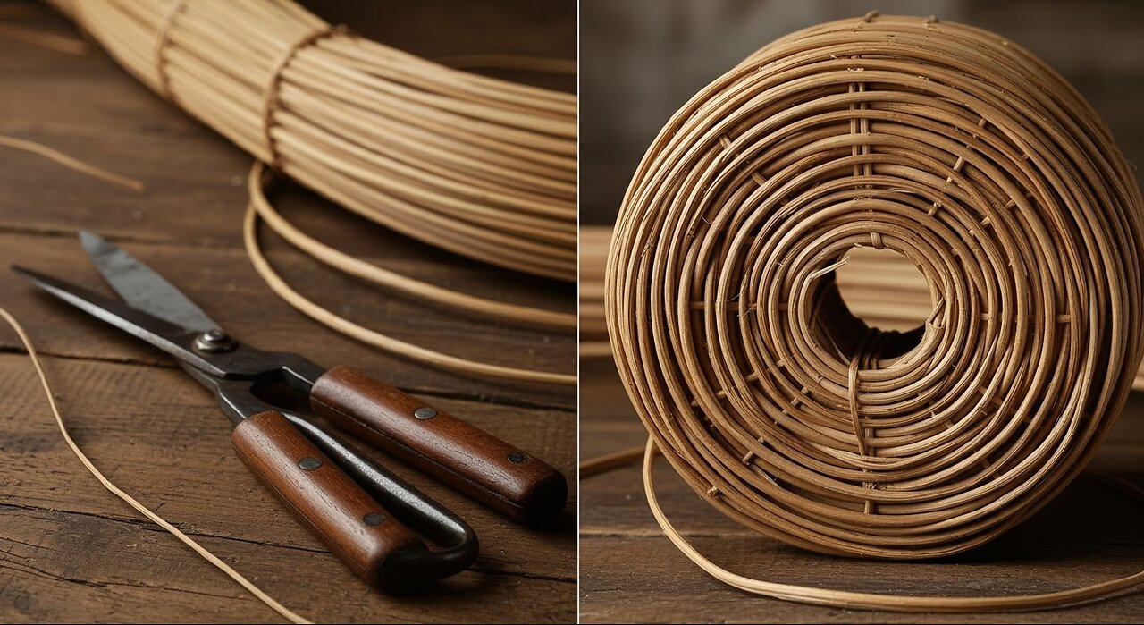 Binding rattan on a chair frame with cherryflex The secrets of using cherryflex