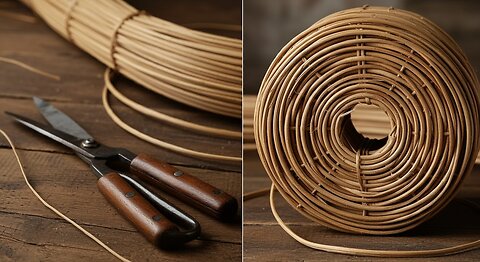 Binding rattan on a chair frame with cherryflex The secrets of using cherryflex