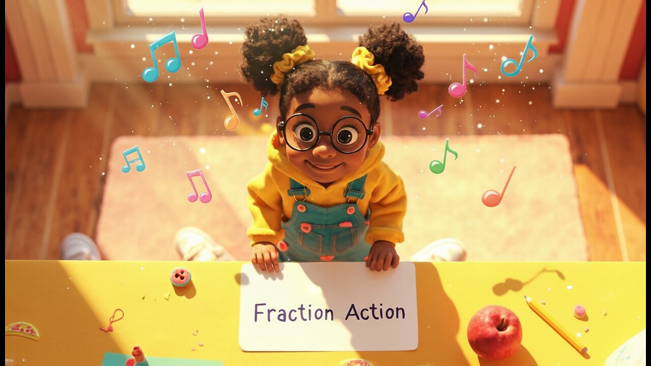 Kids Math Song – Fraction Action! (1/2 = 2/4 Explained!) | Learn Fractions with PopSoar