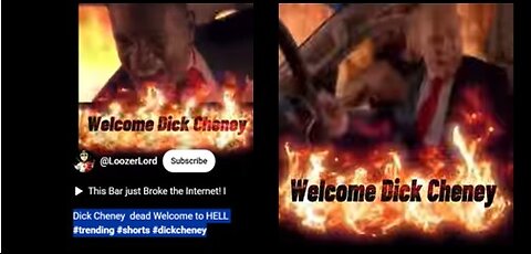 Dick Cheney Dead! Welcome to Hell Mother Fucker!