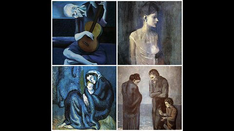 Explore the captivating artwork created by Pablo Picasso during his Blue Period in 1904 slideshow.