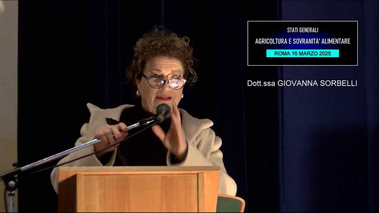Conferenza Agricoltura e Sovranità alimentare: intervento della dott.ssa Giovanna Sorbelli