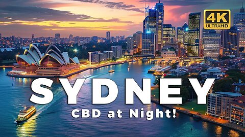 Sydney, Australia at Night – Opera House, Circular Quay & CBD | 4K City Walking Tour 60fps