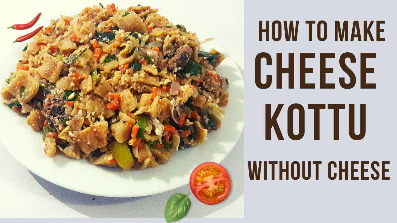 Cheese kottu without cheese step by step recipe with ingrediants by Rasa Niwasa