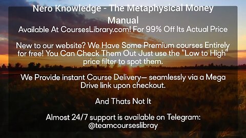 Nero Knowledge - The Metaphysical Money Manual(CoursesLibrary.com)