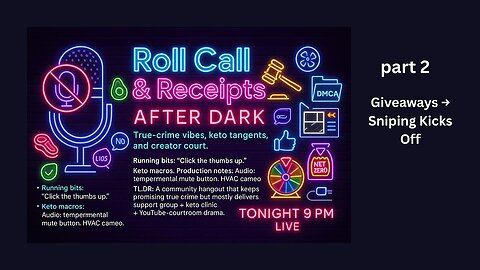 Roll Call part 2 - Clip 2 — Giveaways → Sniping Kicks Off