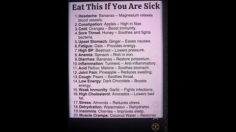 Are you SICK? Eat THIS with Eden’s Living TV