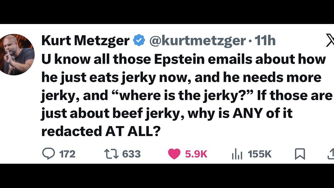 Epstein Emails: JERKY is CODE for "CHILD MEAT".