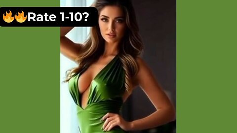 🔥 Rate Her Body in This Stunning Green Evening Dress 1-10? 😍 Supermodel 4K