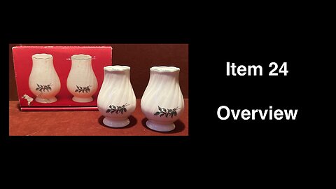 Item 24: Happy Holidays Nikko Salt and Pepper Pair 180 901
