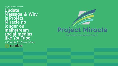 Project Miracle Presents: Why is Project Miracle no longer on mainstream social medias like YouTube