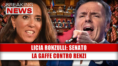 Licia Ronzulli, Senato: La Gaffe Contro Renzi!