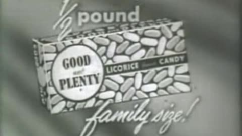 Commercial - Good and Plenty Candy B-W