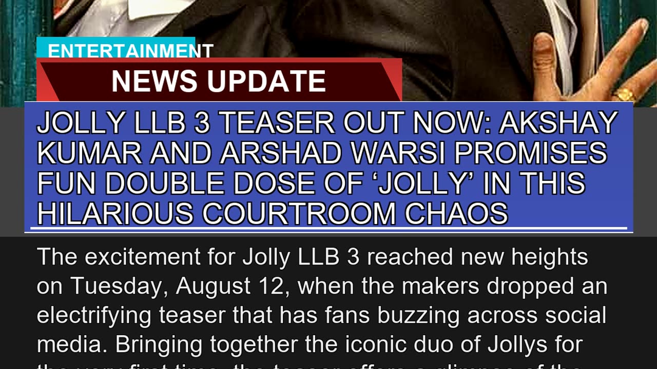 Jolly Llb Teaser Out Now Akshay Kumar and Arsha