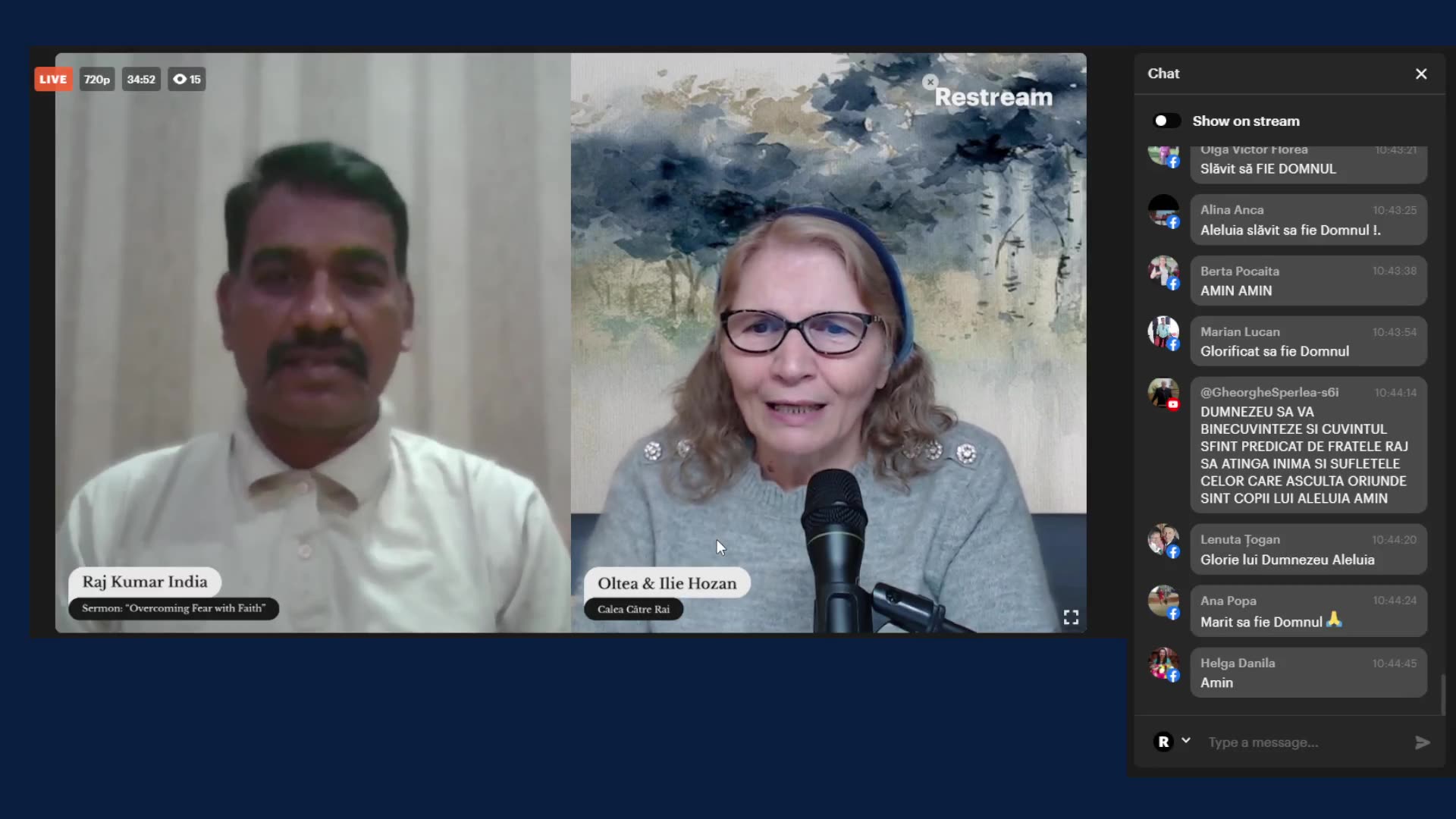 RAJ KUMAR OVERCOMING FEAR WITH FAITH/A BIRUI FRICA PRIN CREDINȚĂ- 2 TIM 1:7 ~A FOST LIVE~ 12 NOV, 25