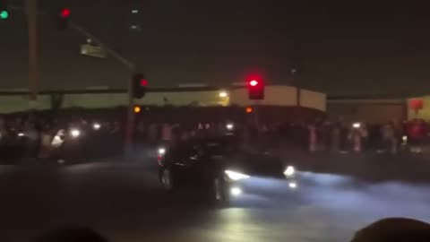 Retarded niggers and wiggers doing street burnouts
